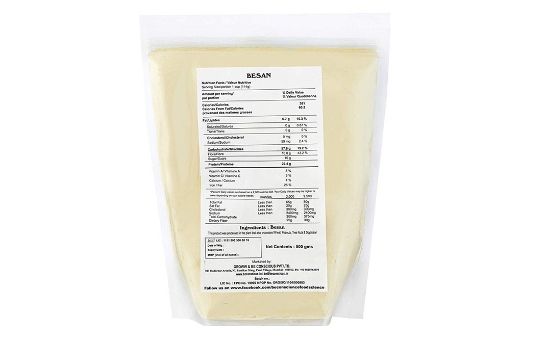 Be Conscious Besan    Pack  500 grams